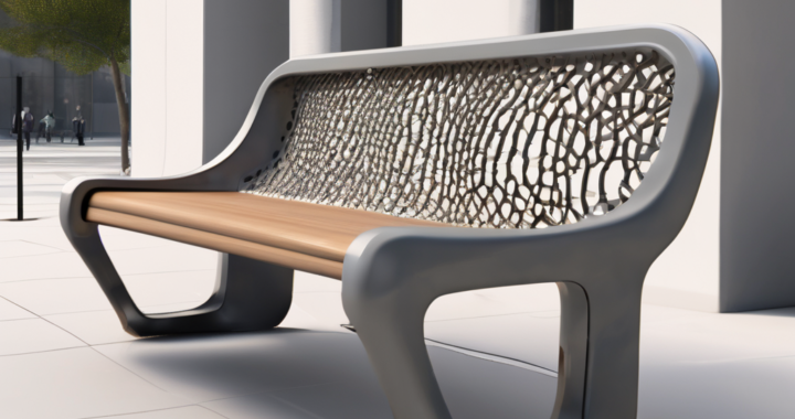 Mobiliario público con superficies antibacterianas y autolimpiantes por diseño generativo