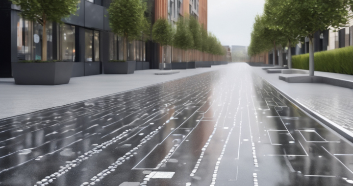 Pavimentos permeables con sensores de humedad para prevención de inundaciones